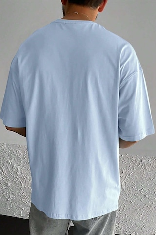 Erkek Beach Baskılı Oversize Tshirt Bebemavi Bebek Mavisi