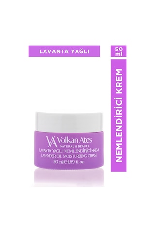 Volkan Ates Natural & Beauty Lavanta Yağlı Nemlendirici Krem Cam Kavanoz 50 ML
