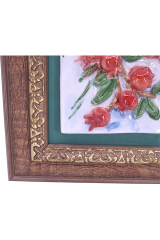 Seramik Nar Ağacı Duvar Tablosu 20 Cm X 20 Cm
