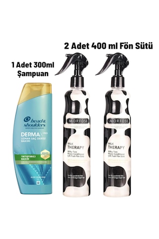 Morfose Milk Therapy Çift Fazlı Fön Sütü 400 Ml 2 Adet + Head&shoulders Dermaxpro Yatıştırıcı Şampuan 300 Ml
