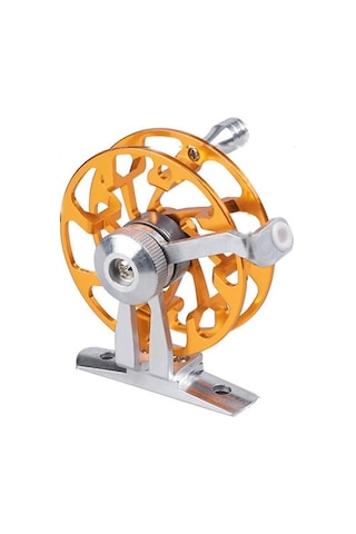 Buz Balıkçılığı Sal Olta Makinesi, Taban İle Tüm Metal İçi Boş Olta Makine, 65mm Altın