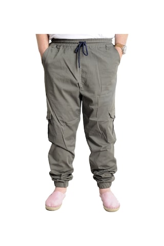 Mode Xl Büyük Beden Erkek Keten Kargo Jogger Valencia 21911 Haki Haki