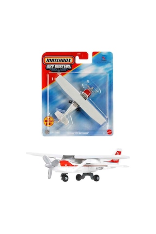 Metal Gövdeli Matchbox Sky Busters Mbx Cessna 172 Skyhawk Uçak Oyuncak Lisanslı Model Uçağı
