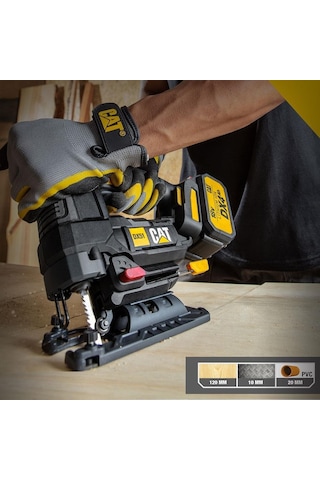 Cat DX51 18 V / 4.0 Ah Li-ion Tek Akülü Profesyonel Kömürsüz Dekupaj Testere
