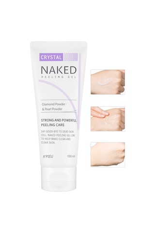 Missha A'PIEU Naked Peeling Gel Elmas Tozu İçeren Peeling Jel Crystal 100 ML
