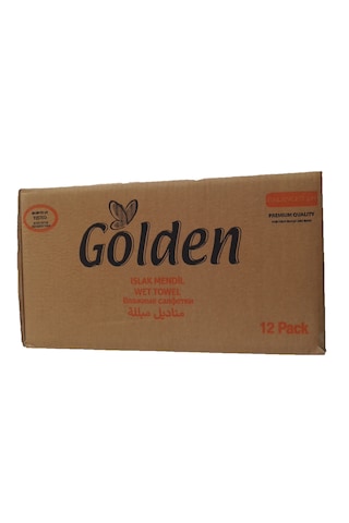 Islak Mendil Golden Tiryandafil 90'lı 12 Paket 1 Koli
