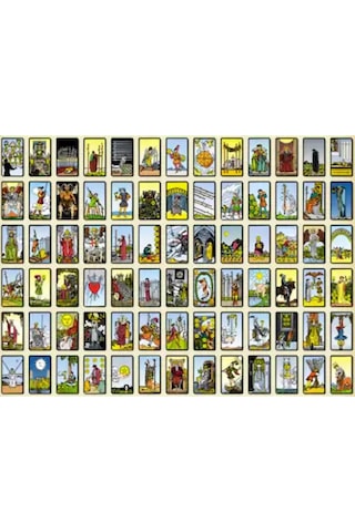 Tarot Kartı 78 Kart ve Kitap Tarot Falı Ahşap Kutu