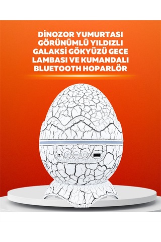 Dinozor Yumurtası Tasarımlı Projektörlü Gece Lambası Sarı 46289065