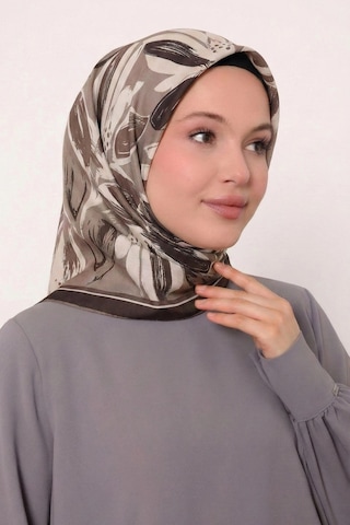 Bonjela Soft Eşarp Yonca Desen Vizon Vizon