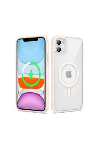 Apple iPhone Uyumlu 11 Kılıf Kenarlar İnce Arka Kısım Magsafe Kamera Yükseltili Silikon Mobilteam Mavi