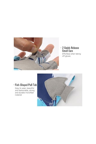 Kyncılor Parmaksız Nefes Alabilen Balıkçı Eldiveni Mavi