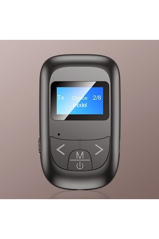 Sones T-14 Bluetooth 5.0 2'si 1 Arada Lcd Dijital Ekran Bluetooth Adaptörü Alıcı Verici Siyah