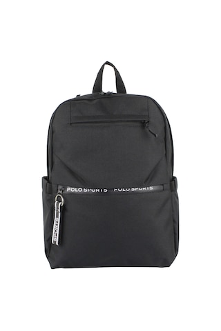 Siyah Okul Sırt Çantası Ortaokul Lise Geniş İç Hacim Su Geçirmez Kumaş Yandan Cepli Siyah