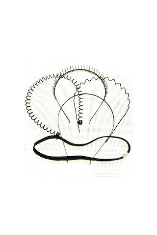 Sporcu Saç Bandı, Zigzag Taç Yaylıla Taç Taraklı Taç ,düz Tel Taç 5 Li Set Unisex Altın