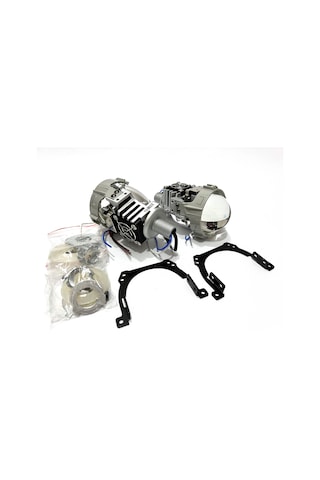 FEMEX VİDALI Bİ-LED FAR İÇİ LED MERCEK 2.5 INC KISA UZUN BİRLİKTE (VİDALI SOMONLU)