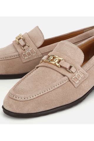 Hotiç Kadın Süet Deri Bej Toka Detaylı Klasik Loafer 01ayh321310a310 01ayh321310a310 Bej