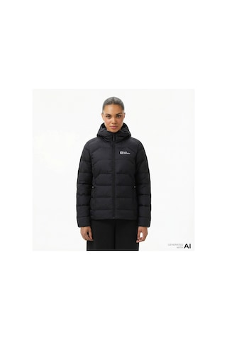 Jack Wolfskin Ather Down Hoody Rds Kadın Siyah Outdoor Sweatshirt Jwa60330