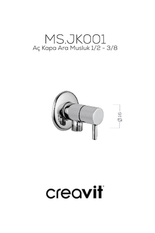 Creavit Aç Kapa Ara Musluk 1/2 - 3/8 Krom Ms.jk001