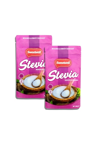 Sweetwell Stevia Prebiyotik Lifli Toz Tatlandırıcı 500 G x 2 Adet