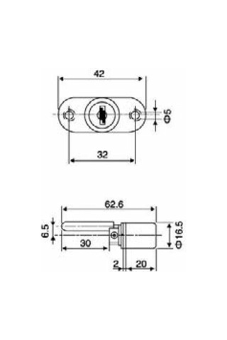 Canex Merkezi Çekmece Kilidi 19mm 10 Adet
