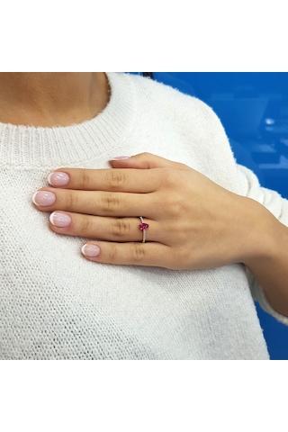 Lova Pırlantalı Damla Yakut Yüzük - 1020285