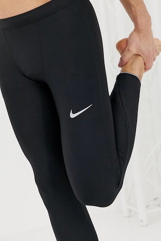 Nike Dri Fit Mobility Running Men' Tight Leggings Erkek Reflektörlü Koşu Tayt Siyah