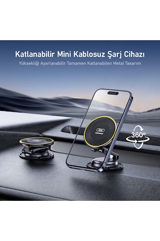 Aohi Superauto Kablosuz Magsafe Araç Içi Şarjı, Mıknatıslı Şarj