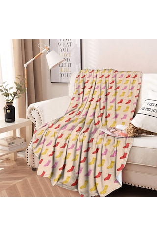 Noel Desenli 47 İnç Yuvarlak Flanel Battaniye, Yetişkin Ve Çocuk İçin, Yumuşak, Rahat Ve Hafif Noel Çorap Renkli