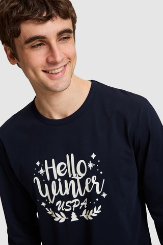 U.S. Polo Assn. Erkek Lacivert Pijama Takımı 50333267-vr033