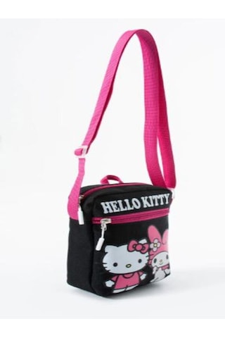 Trg Polo Helloo Kity Siyah Melody Çocuk Omuz Çantası 3 Bölmeli Su Geçirmez Kumaş 21 16 6 Cm Siyah - Pembe