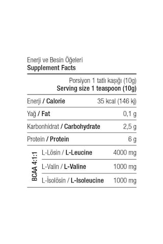 West Nutrition Bcaa 4:1:1 Aminoasit 500 Gr