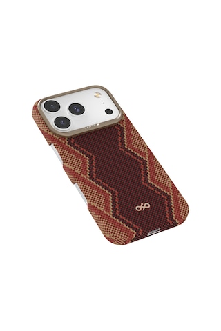 Apple Uyumlu iPhone 17 Pro Max Kılıf M-safe Şarj Özellikli Raptic Aramid Skin Bionic Serisi Kapak Kırmızı
