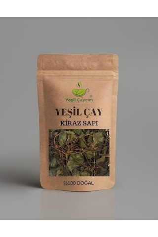 Kiraz Sapı Rize Yaprak Yeşil Çay, Harmanı Ve Çay %100 Doğal, El Yapımı 50gr