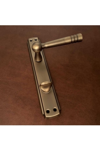 Osmanlı Mat Antik Sarı Bravo Aynalı Wc Banyo Kapı Kolu Sağ Basar 1 Takım