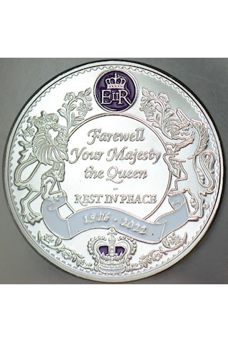 İngiltere Kraliçe Iı. Elizabeth Anısına 1926-2022. Kapsülünde Renkli Proof Baskı 45 Mm Çil.