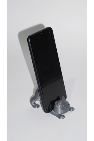Kedi Figürlü Telefon Tutacağı - Dekoratif Biblo Ve 3d Maket Obje 5,5cm