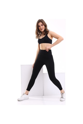 Winmoda34 Kadın Yüksek Bel Push-up Tayt Siyah
