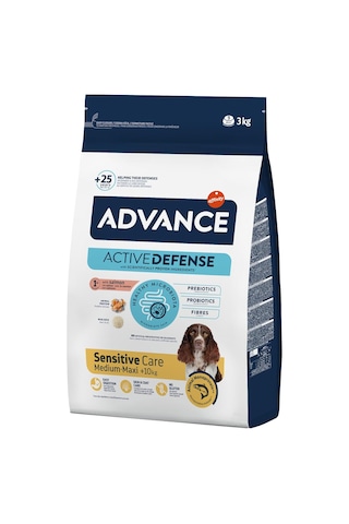 Advance Sensitive Care Somonlu Orta ve Büyük Irk Yetişkin Köpek Maması 3 KG
