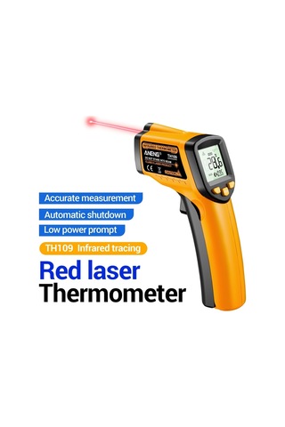 Vkemall Aneng Th109 Kızılötesi Termometre Lcd Higrometre Lazer Sıcaklık Ölçer Pirometre Elde Taşın