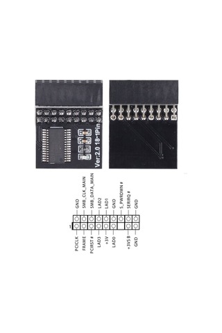 Teltree Tpm2.0 Güvenlik Modülü 18pin - Lpc Kartı, Intel 100 Serisi & Amd Ddr4 İle Uyumlu, Wın11 Güncelleme Testi İçin, Siyah