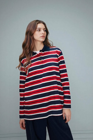 Defacto Regular Fıt Polo Yaka Sweatshirt Tunik G8572ax26spnv245 Lacivert-nv245