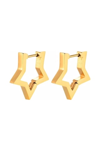 Tezzgelsin Unisex Hipoalerjenik Gothic Punk Paslanmaz Çelik Küpe Gold