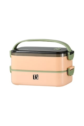 Leezsing 1.4l Öğle Yemeği Kutusu Paslanmaz Çelik Çift Katmanlı 3 Bölmeli Bento Kutusu Sızıntı Yok Büyük Kapasite Yetişkinler Çocuklar Kamp Ofis Pembe