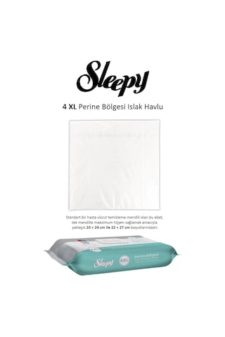 Sleepy Perine Bölgesi 15 Paket X 50'li 750 Yaprak Vücut Havlusu Ve Rosıe Tekli