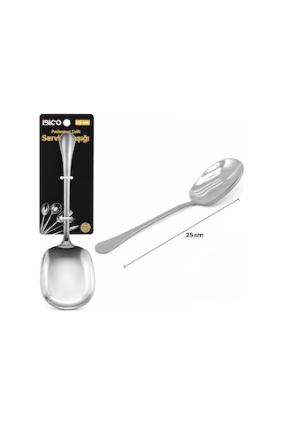 İbico İ22-444 Krom Metal Servis Kaşığı 25 Cm- 12'li Paket
