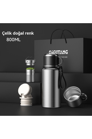 Erkekler İçin 316 Tam Çelik Termos Bardak Sıradan 600ml Çelik