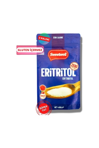 Sweetwell Eritritol Toz Tatlandırıcı Sıfır Kalori 400 Gr x 2 Adet