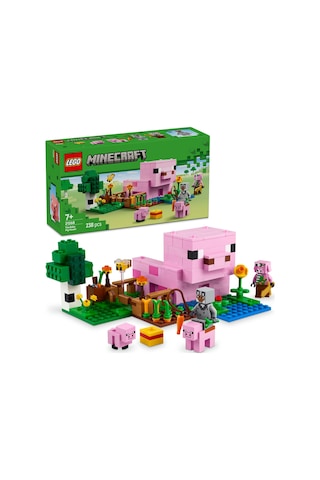 LEGO® Minecraft® Yavru Domuz Evi 21268 - 7 Yaş ve Üzeri Macera Oyunları Seven Çocuklar için Yaratıcı Oyuncak Yapım Seti (238 Parça)