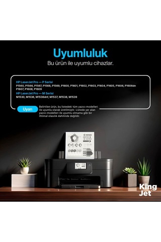 Kingjet Hp Uyumlu Ce278a Standart Kapasiteli 2'li Paket Çipli Uyumlu Toner Laserjet Pro P1569