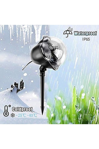 Neevoyu Ip65 Su Geçirmez Led Kar Tanesi Projektörü, Uzaktan Kumanda Ve Zamanlayıcı İle Dış Ve İç Mekan Noel Partileri İçin Aydınlatma